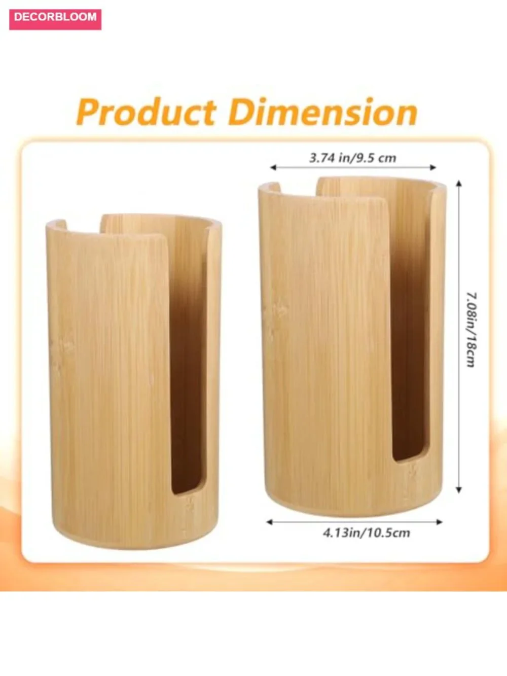 Bamboo Mason Jar Lid Organizer Set of 2 Vertical Storage Holder Kitchen